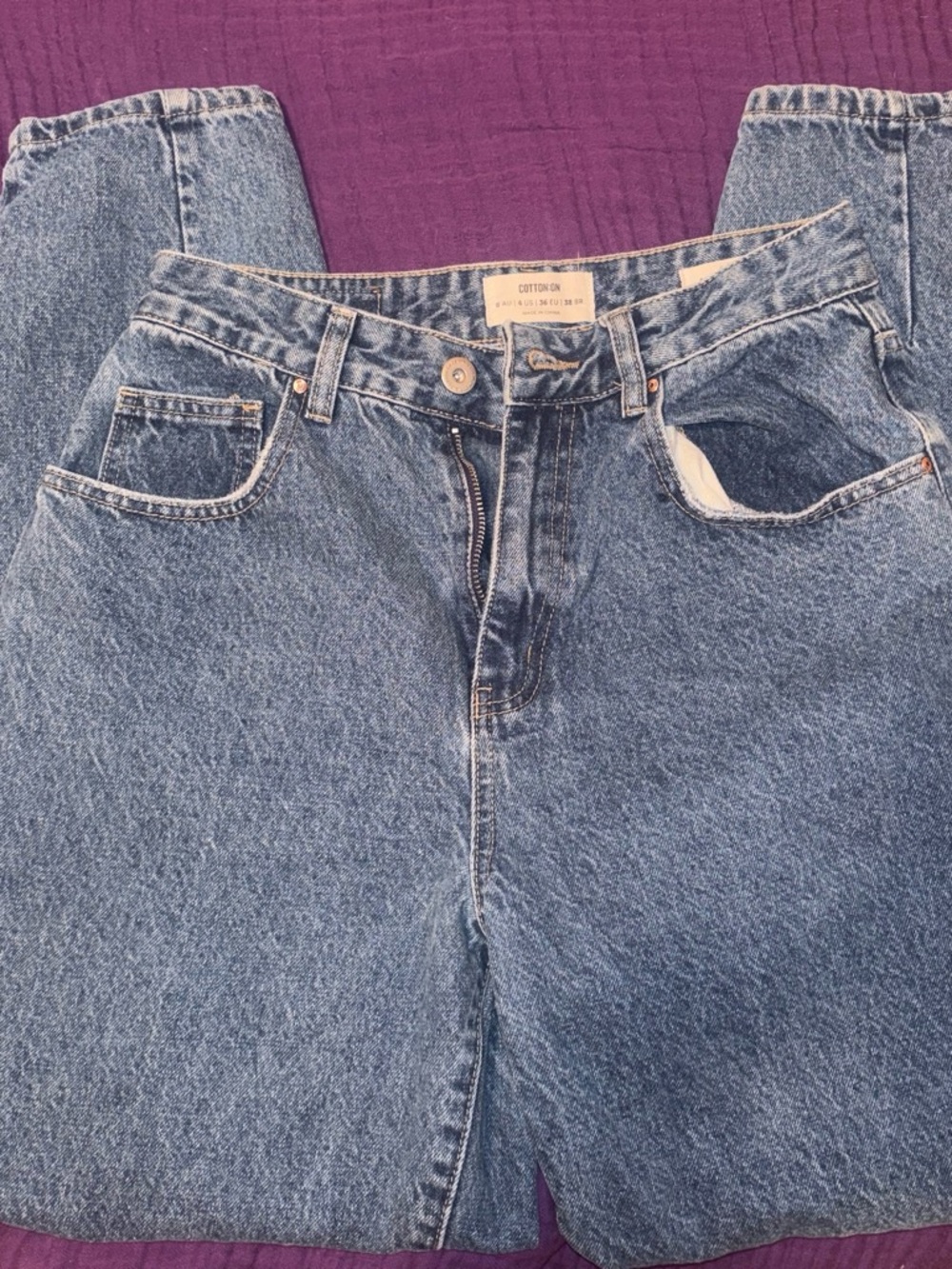 Cotton On Medium Blue High-Rise Women's Denim Jeans